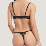 Bluebella Marseille Black Embroidery Thong | Sexy Lingerie
