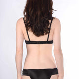Pleated Underwire Bra (Black)-Bras-Natalie Begg-AvecAmourLingerie