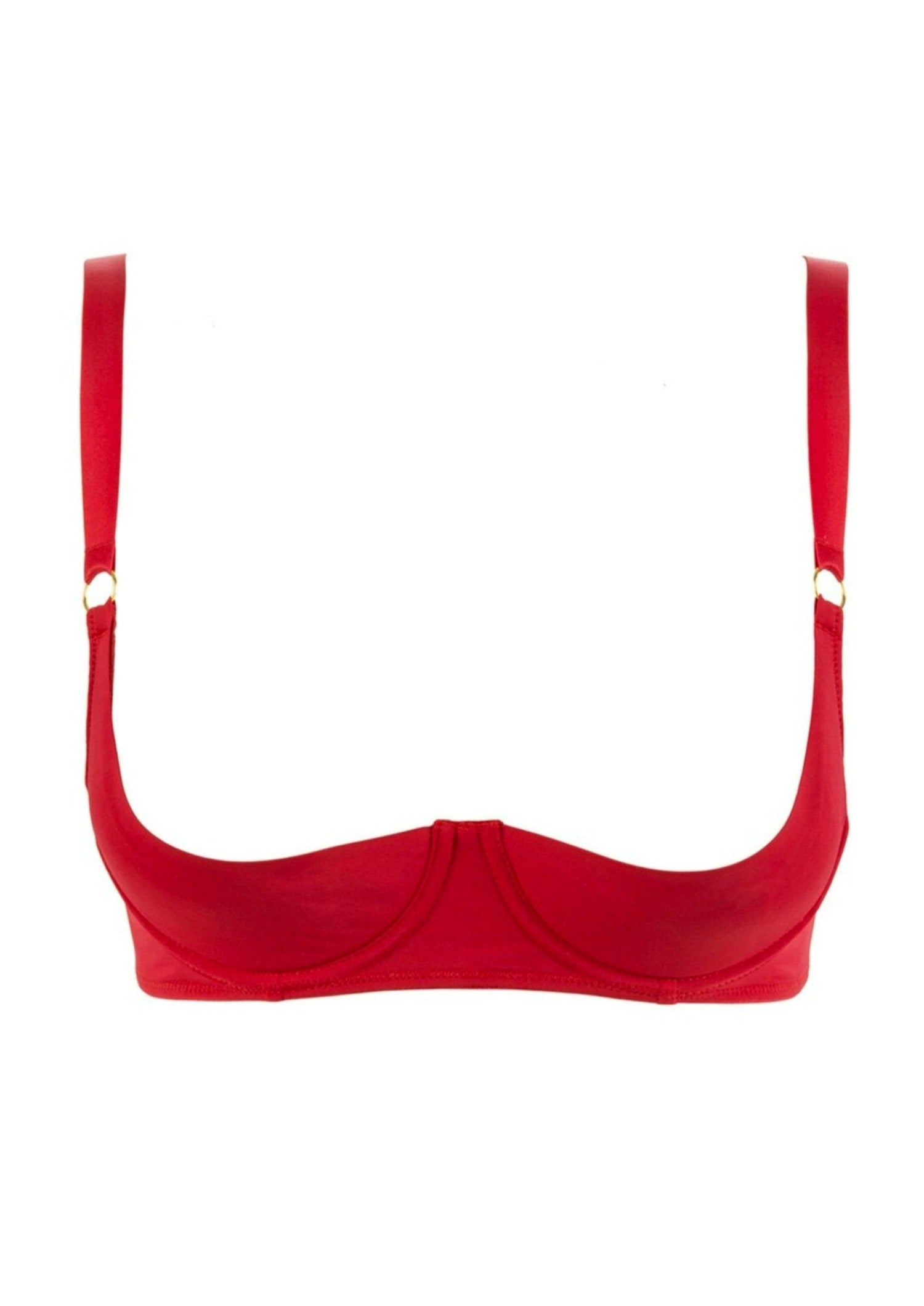 Maison Close Tapage Nocturne Quarter Cup Bra (Rouge) - Open Bra, Cupless Bra | Avec Amour Sexy Lingerie