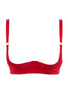 Maison Close Tapage Nocturne Quarter Cup Bra (Rouge) - Open Bra, Cupless Bra | Avec Amour Sexy Lingerie