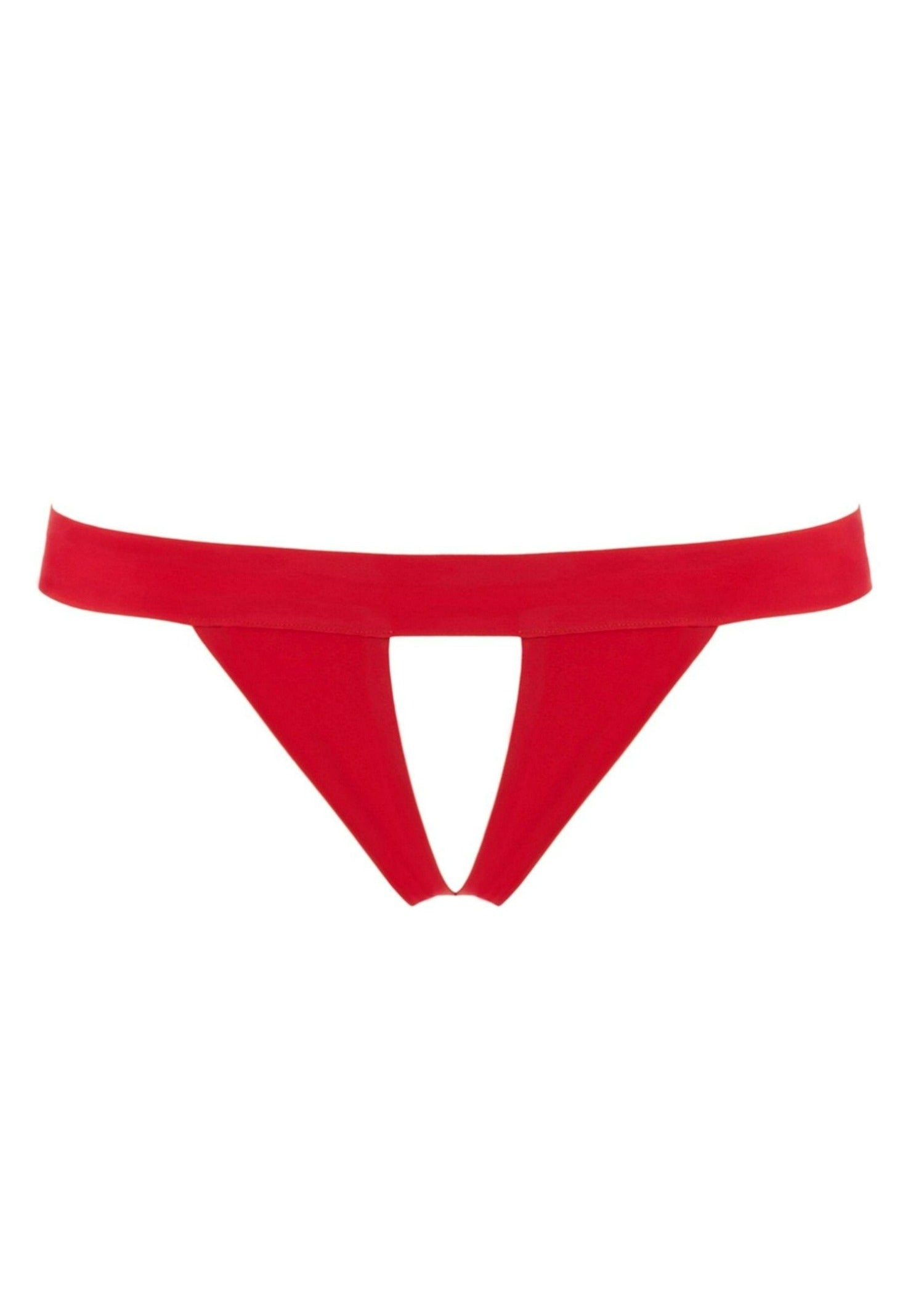 Maison Close Tapage Nocturne Open Thong (Rouge) - Crotchless Underwear | Avec Amour Sexy Lingerie