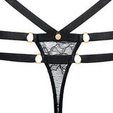 Maison Close Jeux Magnetiques Thong with Harness - Avec Amour Lingerie Boutique