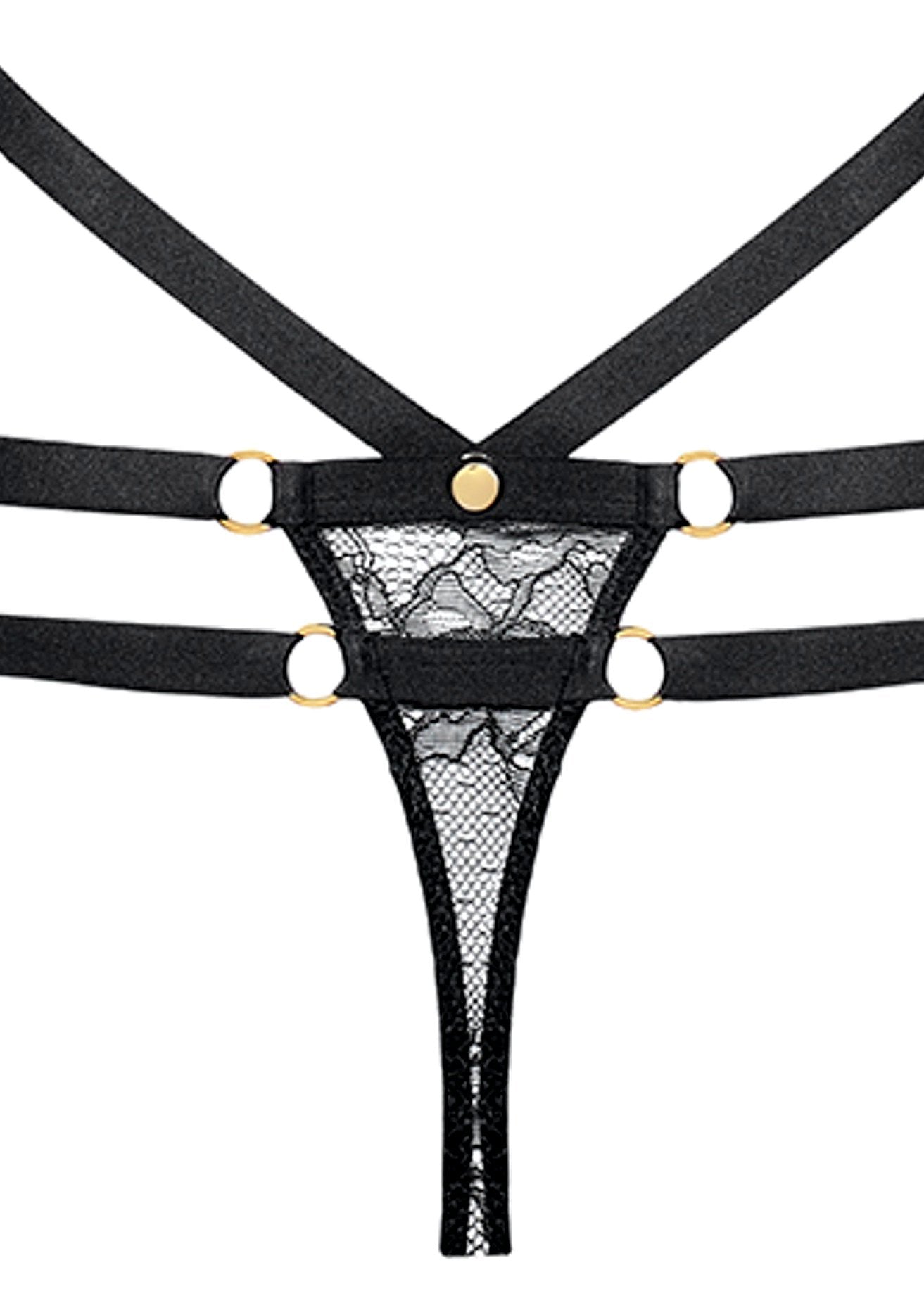Maison Close Jeux Magnetiques Thong with Harness - Avec Amour Lingerie Boutique