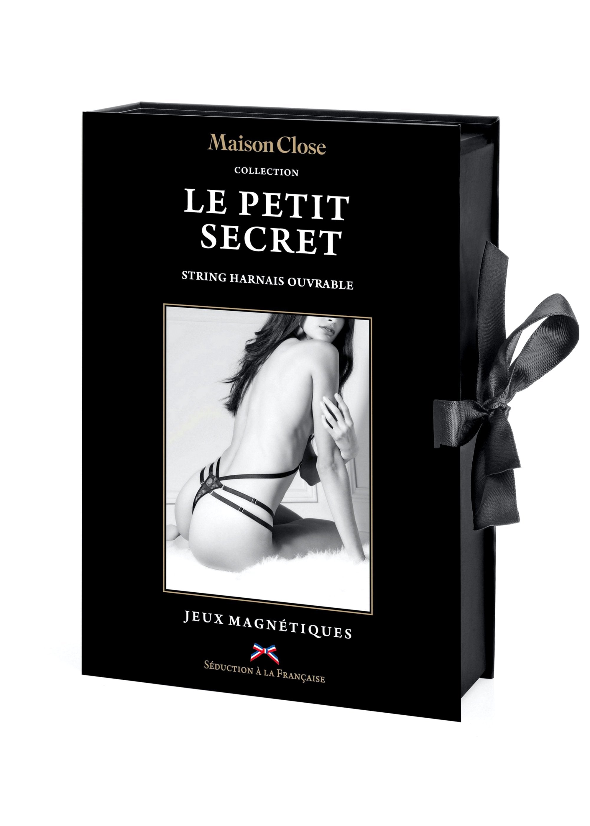 Maison Close Jeux Magnetiques Thong with Harness - Avec Amour Lingerie Boutique