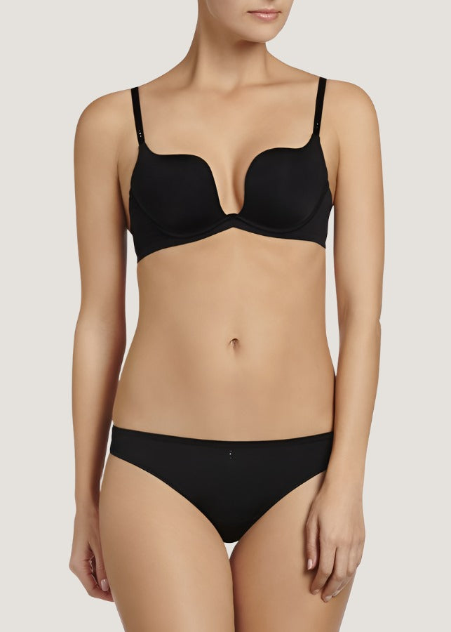 MyFit - Knockout Demi Cup Bra (Black)-Bras-Pleasure State-AvecAmourLingerie