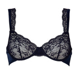 Clara Whispering Non-Padded Underwire Bra (Dark Ink)-Bras-Stella McCartney Lingerie-AvecAmourLingerie
