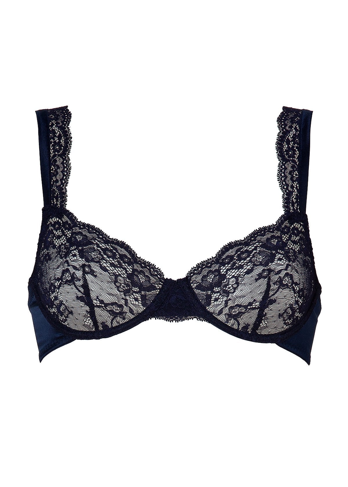 Clara Whispering Non-Padded Underwire Bra (Dark Ink)-Bras-Stella McCartney Lingerie-AvecAmourLingerie