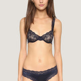 Clara Whispering Non-Padded Underwire Bra (Dark Ink)-Bras-Stella McCartney Lingerie-AvecAmourLingerie