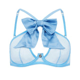 Agent Provocateur Oriana High Neck Underwired Bra (Baby Blue) | Avec Amour Luxury Lingerie