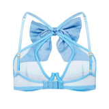 Agent Provocateur Oriana High Neck Underwired Bra (Baby Blue) | Avec Amour Luxury Lingerie