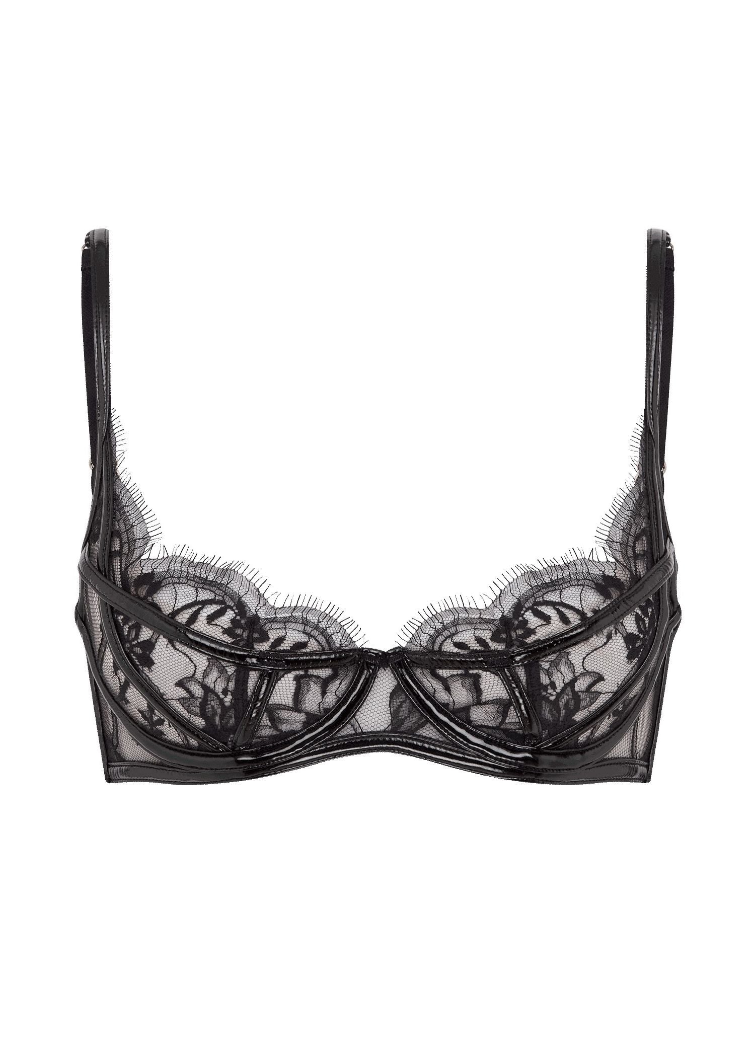Agent Provocateur Alyss Plunge Bra (Black) | Avec Amour Luxury Lingerie