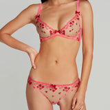 Agent Provocateur Cupid Underwired Plunge Bra (Pink) | Avec Amour Luxury Lingerie
