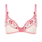 Agent Provocateur Cupid Underwired Plunge Bra (Pink) | Avec Amour Luxury Lingerie