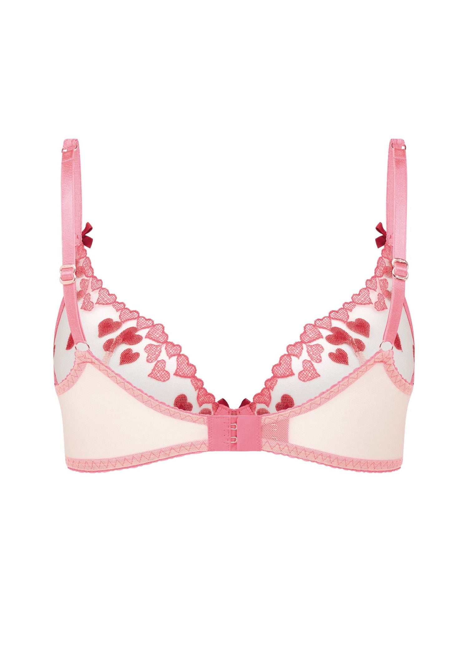 Agent Provocateur Cupid Underwired Plunge Bra (Pink) | Avec Amour Luxury Lingerie