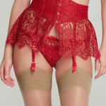 Agent Provocateur Kateryna Waspie Suspender (Red) - Valentine's Day Lingerie | Avec Amour Luxury Lingerie