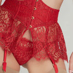 Agent Provocateur Kateryna Waspie Suspender (Red) - Valentine's Day Lingerie | Avec Amour Luxury Lingerie