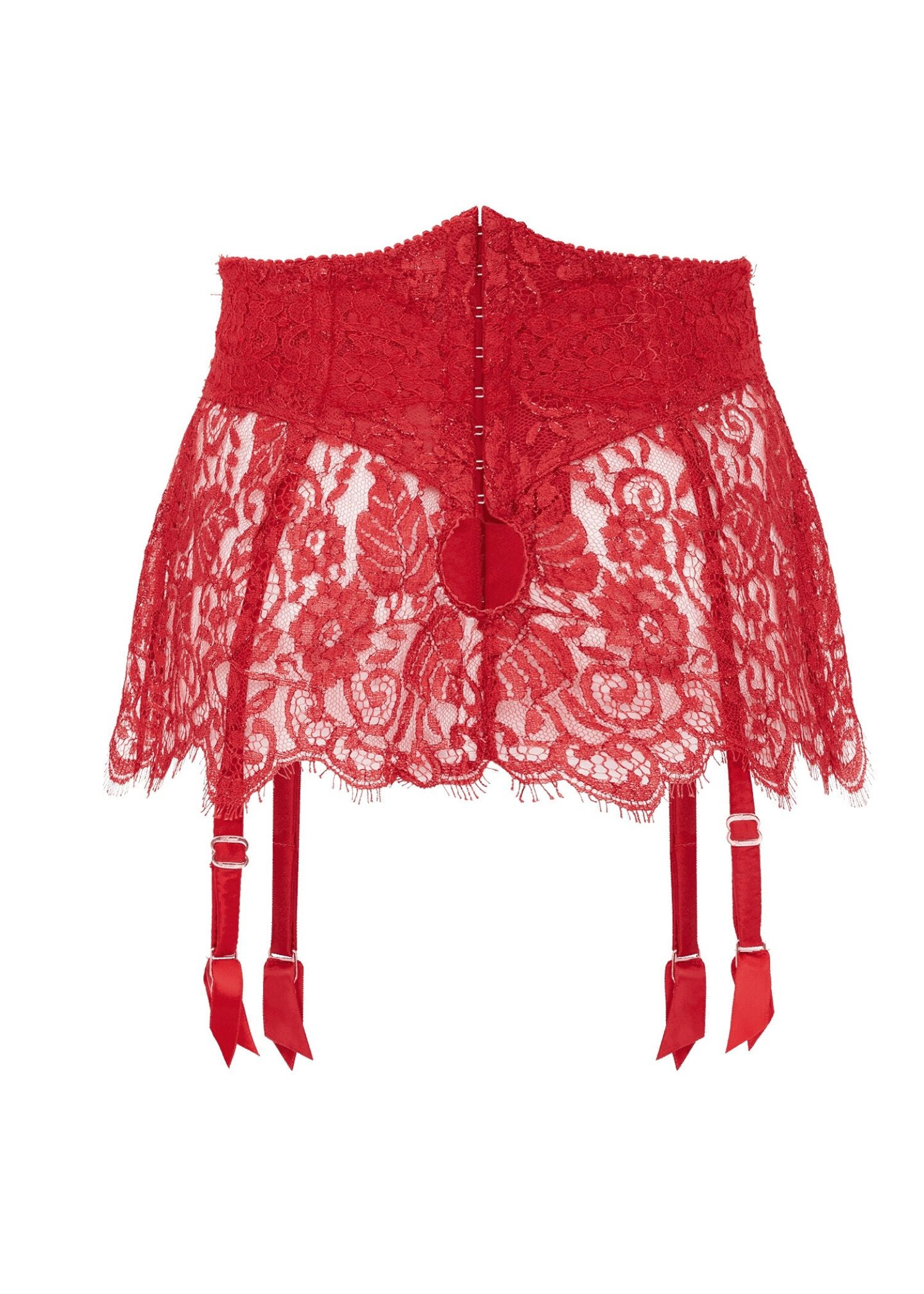 Agent Provocateur Kateryna Waspie Suspender (Red) - Valentine's Day Lingerie | Avec Amour Luxury Lingerie