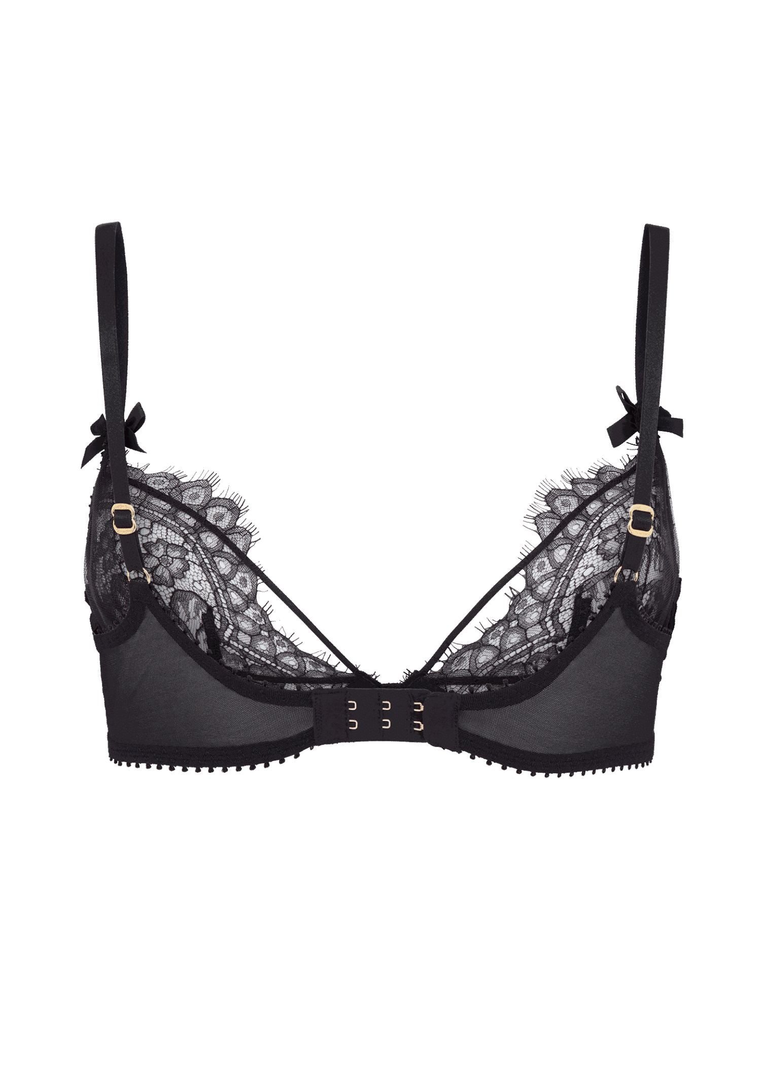 Agent Provocateur Kiya Plunge Bra (Black) | Avec Amour Luxury Lingerie