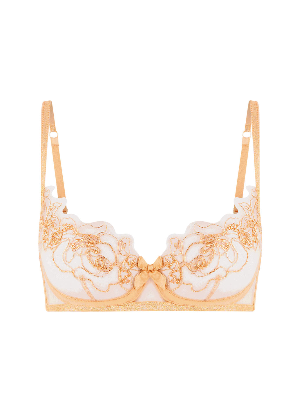 Gwenie Bra in Gold/Pearl  By Agent Provocateur New In