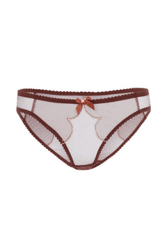 Agent Provocateur Lorna Brief (Chestnut / Peach) | Avec Amour Sexy Lingerie