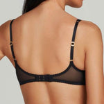 Agent Provocateur Lorna Heart Plunge Bra (Black/Red) | Avec Amour Luxury Lingerie