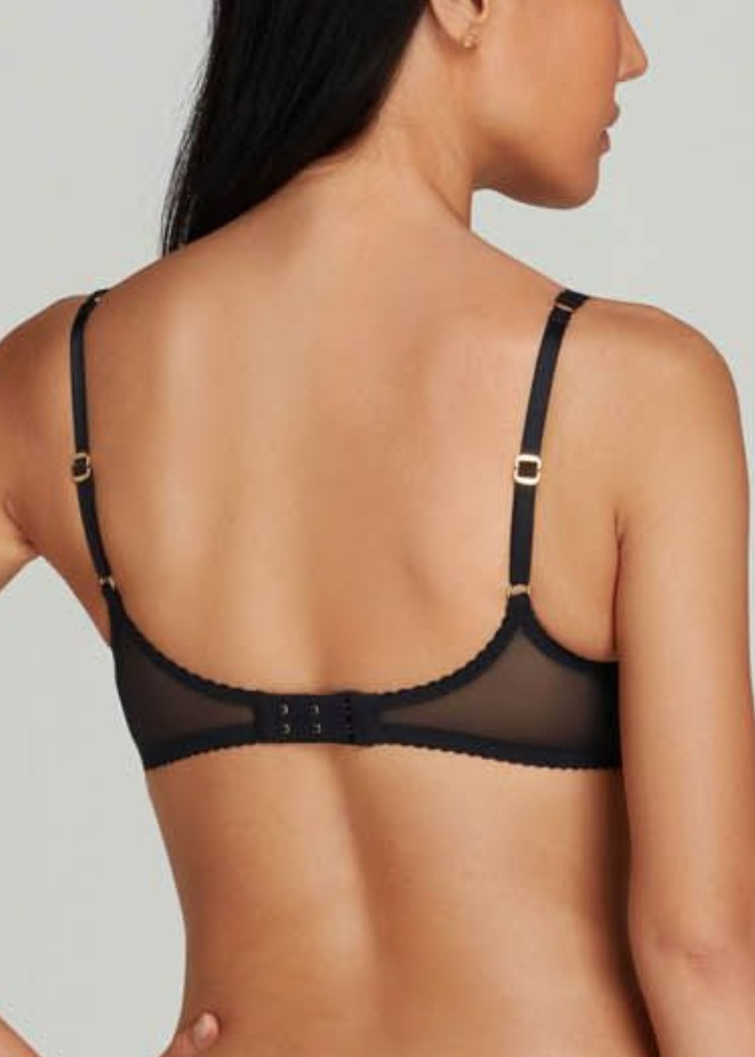 Agent Provocateur Lorna Heart Plunge Bra (Black/Red) | Avec Amour Luxury Lingerie