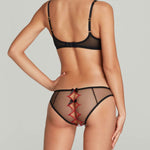 Agent Provocateur Lorna Heart Ouvert Panty (Black/Red) | Avec Amour Luxury Lingerie