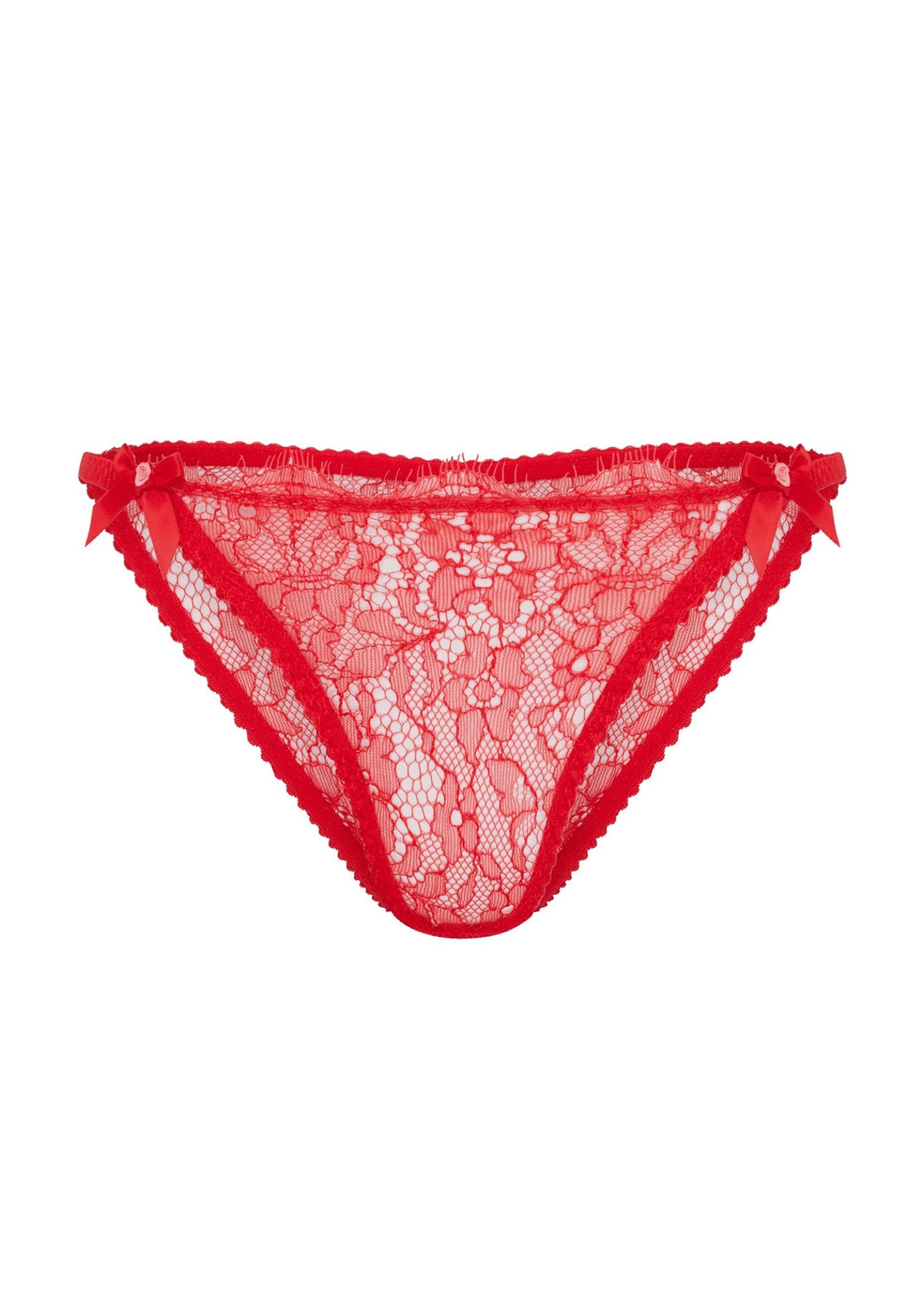Agent Provocateur Lorna Lace Knicker Brief (Red) | Avec Amour Luxury Lingerie