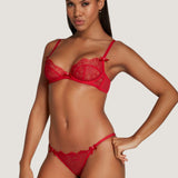 Agent Provocateur Lorna Lace Knicker Brief (Red) | Avec Amour Luxury Lingerie
