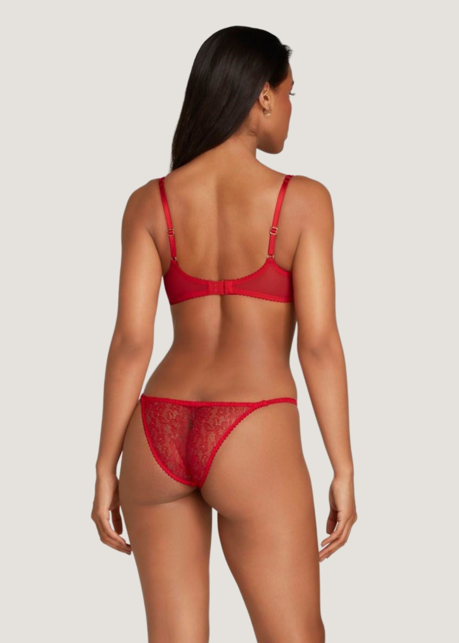 Agent Provocateur Lorna Lace Knicker Brief (Red) | Avec Amour Luxury Lingerie