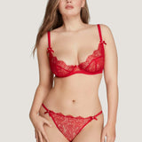 Agent Provocateur Lorna Lace Knicker Brief (Red) | Avec Amour Luxury Lingerie