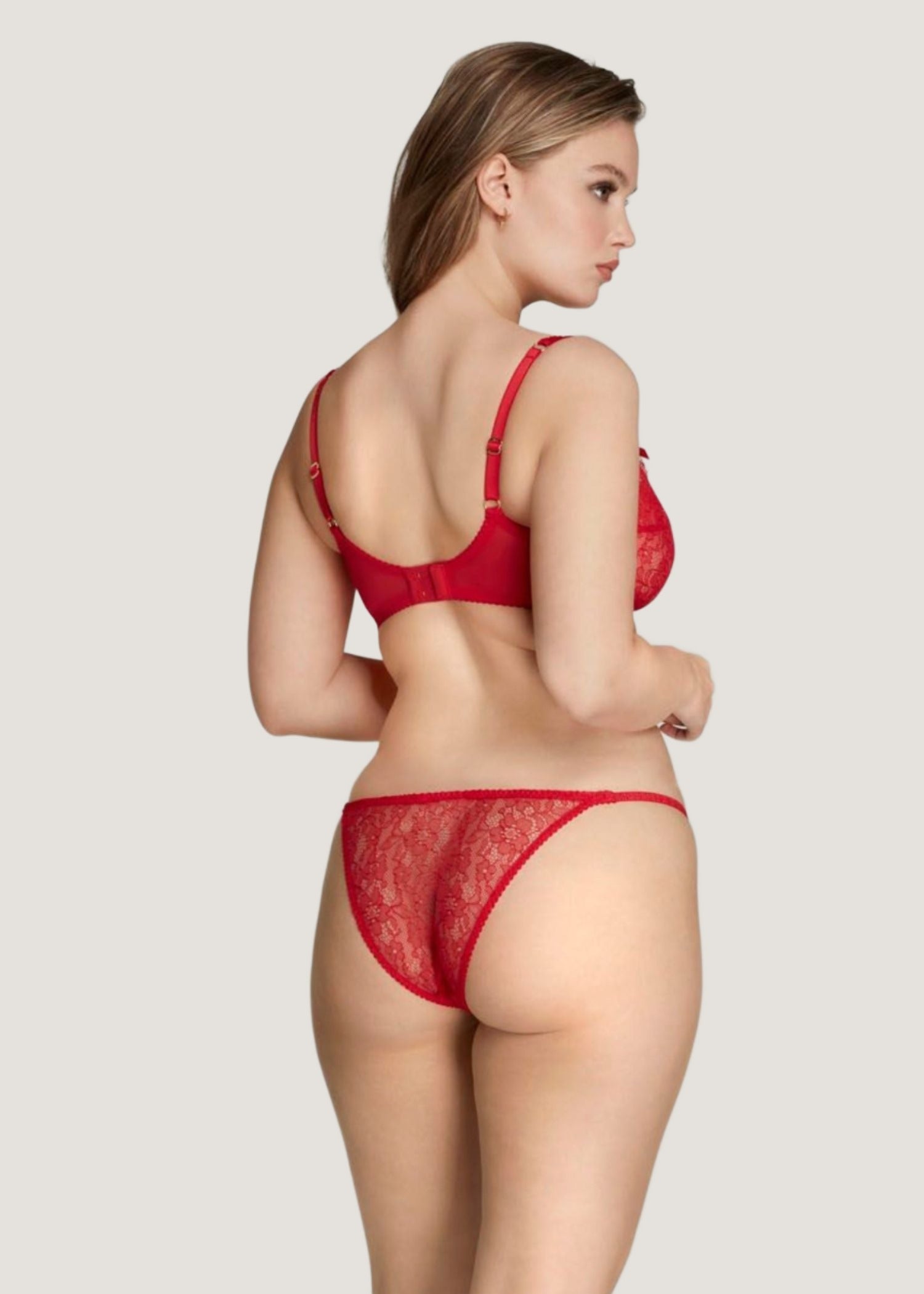 Agent Provocateur Lorna Lace Knicker Brief (Red) | Avec Amour Luxury Lingerie
