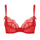 Agent Provocateur Lorna Lace Underwired Plunge Bra (Red) | Avec Amour Luxury Lingerie