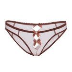 Agent Provocateur Lorna Ouvert Brief (Chestnut / Peach) | Avec Amour Sexy Lingerie