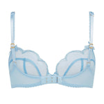 Agent Provocateur Lorna Party Underwired Plunge Bra (Baby Blue) | Avec Amour Luxury Lingerie