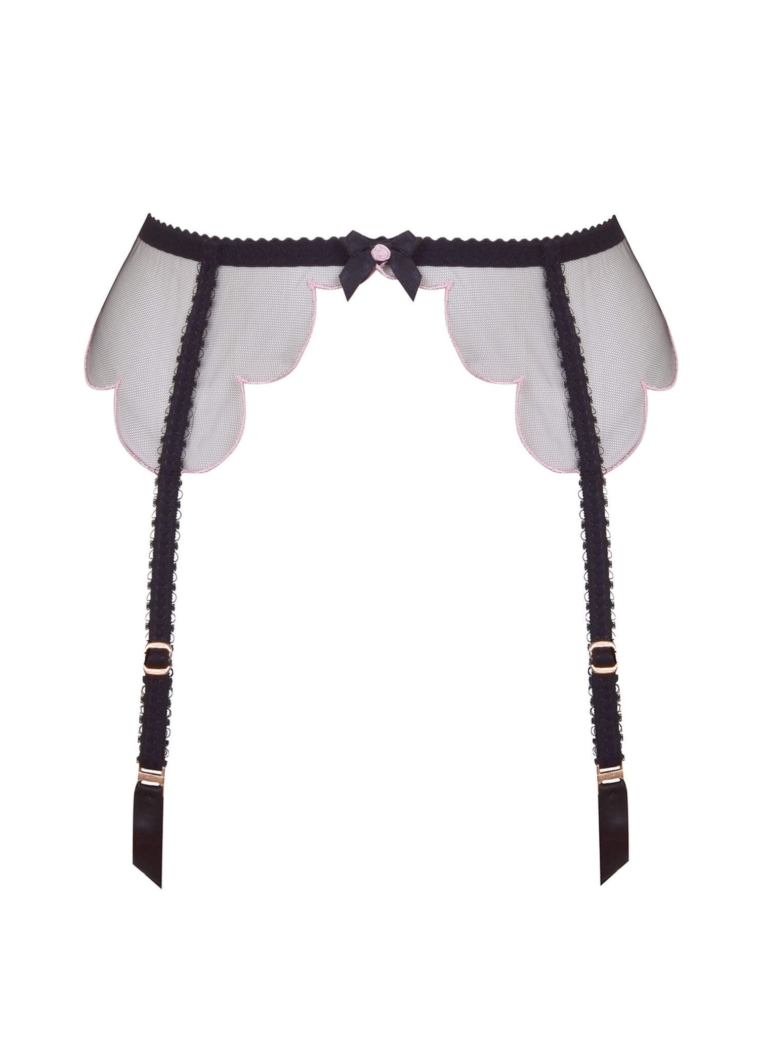 Agent Provocateur Lorna (Black/Pink) Suspender - Luxury Lingerie | Avec Amour Sexy Lingerie
