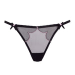 Agent Provocateur Lorna (Black/Pink) Thong - Luxury Lingerie | Avec Amour Sexy Lingerie