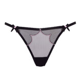 Agent Provocateur Lorna (Black/Pink) Thong - Luxury Lingerie | Avec Amour Sexy Lingerie