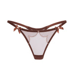 Agent Provocateur Lorna Thong (Chestnut / Peach) | Avec Amour Sexy Lingerie