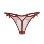 Agent Provocateur Lorna Thong (Chestnut / Peach) | Avec Amour Sexy Lingerie