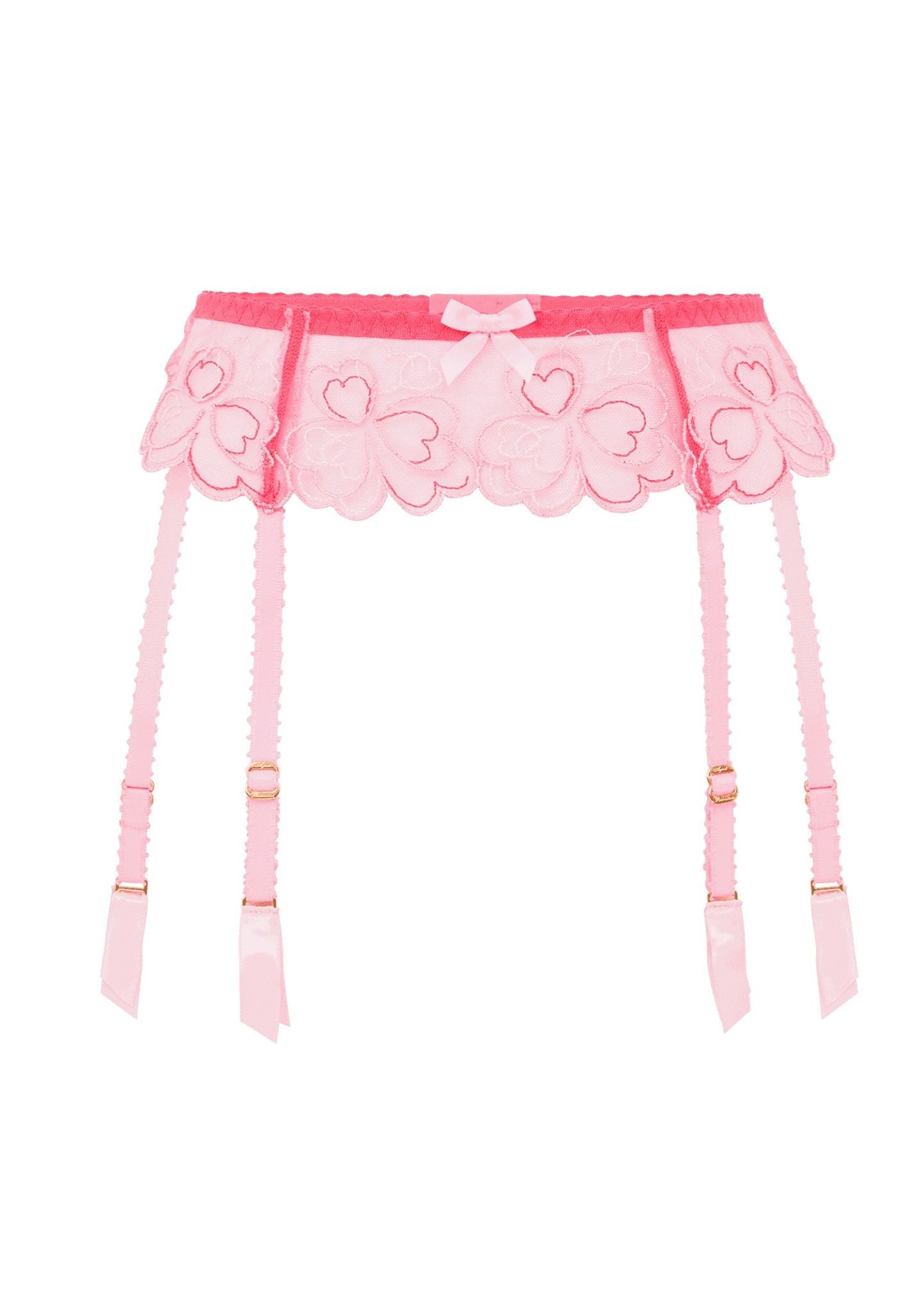 Agent Provocateur Maysie Suspender Belt (Fuchsia / Baby Pink) | Avec Amour Luxury Lingerie