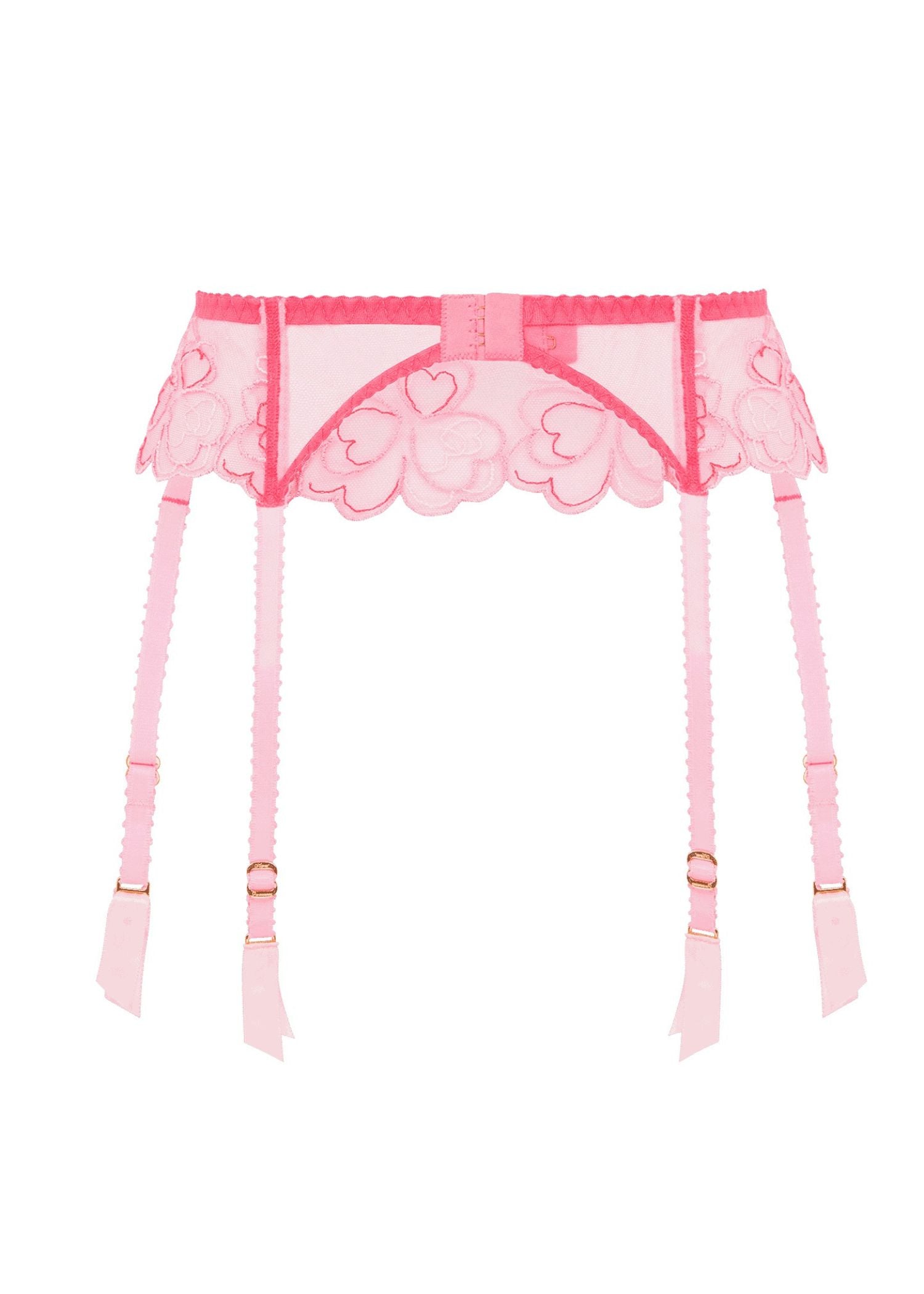 Agent Provocateur Maysie Suspender Belt (Fuchsia / Baby Pink) | Avec Amour Luxury Lingerie