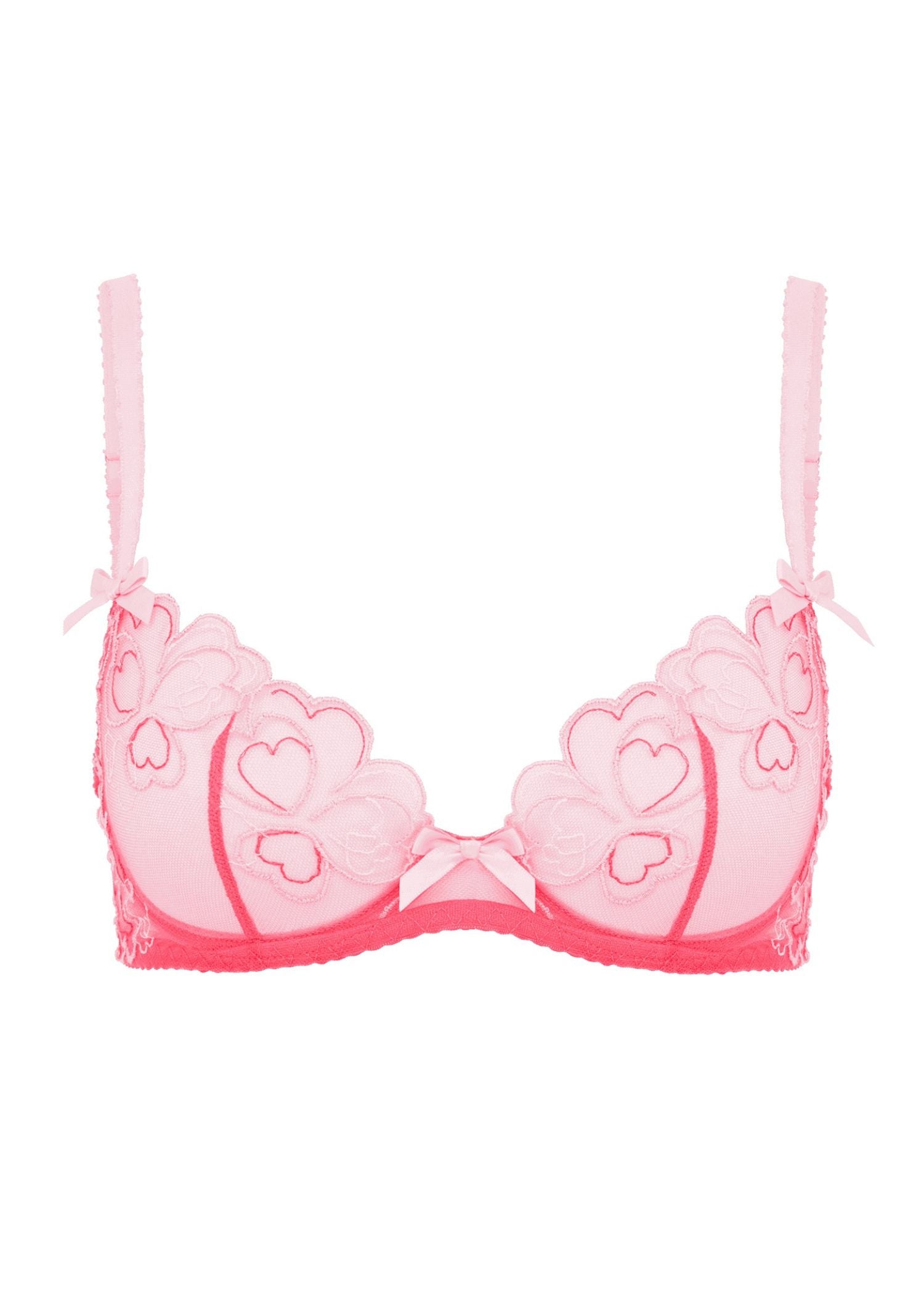 Agent Provocateur Maysie Plunge Bra (Fuchsia / Baby Pink) | Avec Amour Luxury Lingerie