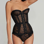 Agent Provocateur Mercy Corset (Black Lace) | Avec Amour Luxury Lingerie