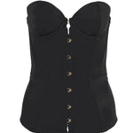 Agent Provocateur Mercy Satin Corset (Black) | Avec Amour Luxury Lingerie