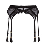 Agent Provocateur Rozlyn Lace Suspender Belt (Black) | Avec Amour Sexy Lingerie