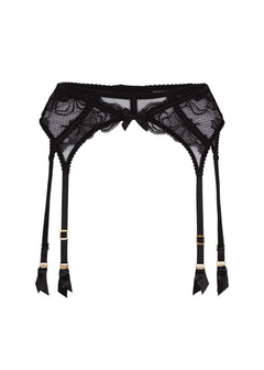 Agent Provocateur Rozlyn Lace Suspender Belt (Black) | Avec Amour Sexy Lingerie
