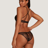 Agent Provocateur Vallentina High Neck Underwired Bra (Black) | Avec Amour Luxury Lingerie