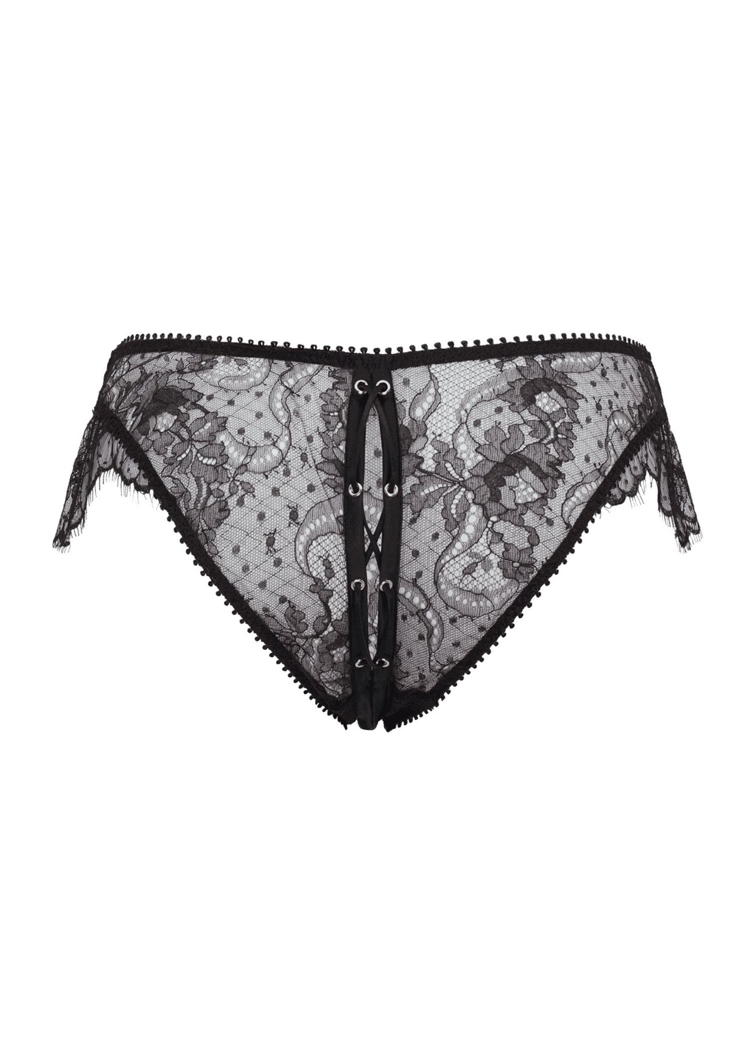 Agent Provocateur Vallentina Knicker Ouvert (Black) | Avec Amour Luxury Lingerie