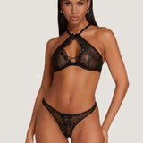 Agent Provocateur Vallentina Thong (Black) | Avec Amour Luxury Lingerie